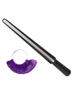 Medidor de Talla de Anillo DHSDING 27 PCs Plástico Negro