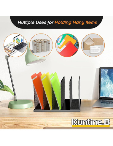 Organizador de Archivos Kuntine.B 5 Secciones Vertical Negro