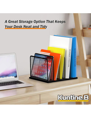 Organizador de Archivos Kuntine.B 5 Secciones Vertical Negro