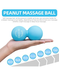 Pelota de Masaje Doble MURLIEN para Liberación Miofascial - Azul 2