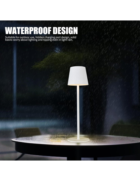 Lámpara de Mesa LED Inalámbrica BGFHome 2Pack 5000mAh Táctil