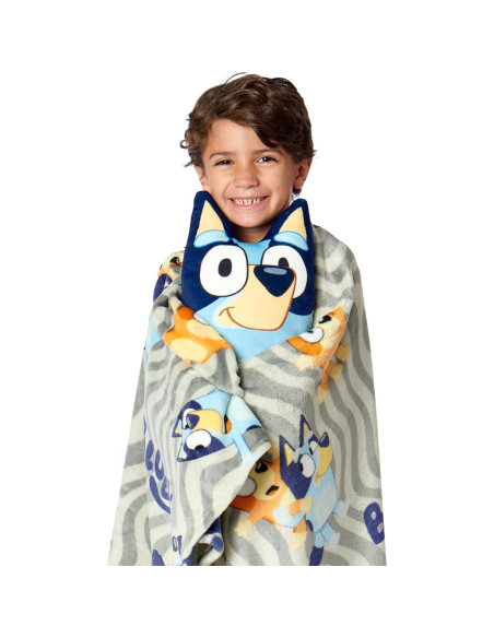 Conjunto Manta y Almohada Abrazo Bluey 127x152 cm Suave