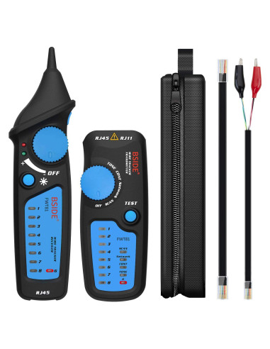 Probador de Cable de Red BSIDE FWT81 con Linterna y Doble Perilla
