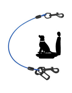 Arnés de Coche para Perros Sisifish Azul 80 cm Seguridad