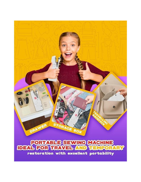 Mini Máquina de Coser Portátil Golahead 22.5x11.7cm Blanca