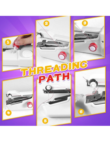 Mini Máquina de Coser Portátil Golahead 22.5x11.7cm Blanca