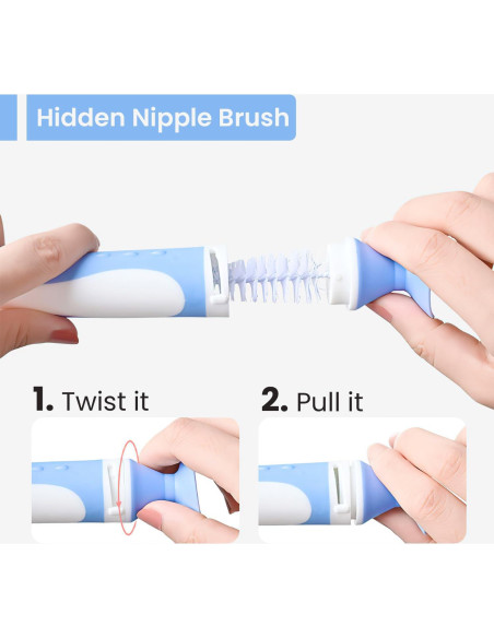 Juego de Cepillos para Biberones Ariseno 4 en 1 Libre de BPA