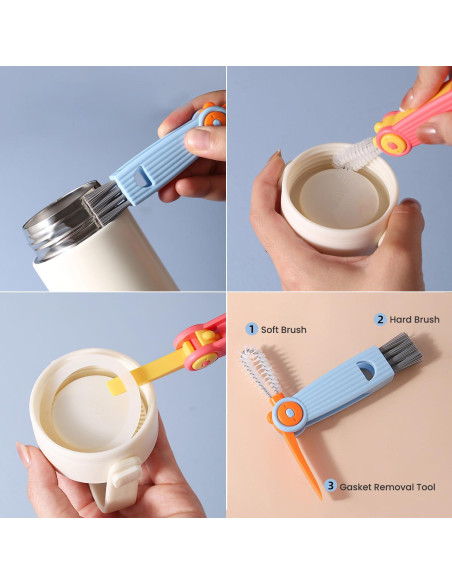 Juego de Cepillos para Biberones Ariseno 4 en 1 Libre de BPA