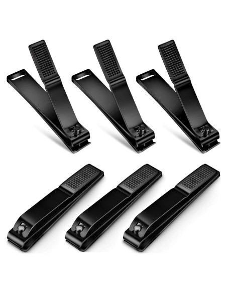 Cortauñas de Pies Mudder 6 Piezas Acero Inoxidable Negro