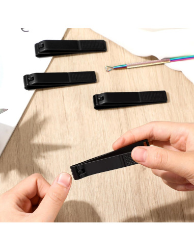 Cortauñas de Pies Mudder 6 Piezas Acero Inoxidable Negro