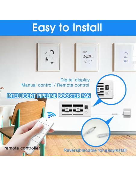 Ventilador Aumentador de Registro Estensoe PQFS-218 10 Velocidades