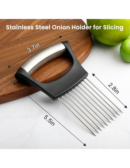 Soporte Cortador de Cebolla Ayigu - Acero Inoxidable, Ergonomico