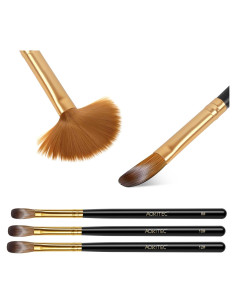 Juego de Pinceles para Uñas Acrílicas Aokitec 3 Piezas 10/12/14