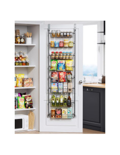 Organizador de Puerta Delamu 8 Niveles Metal Negro 43.2x20.6 cm