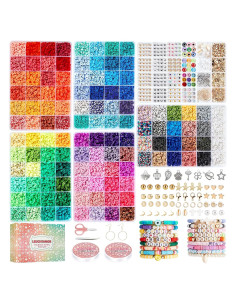 Kit de Pulseras de Arcilla LEUCHTAMOR 20000 Piezas 120 Colores