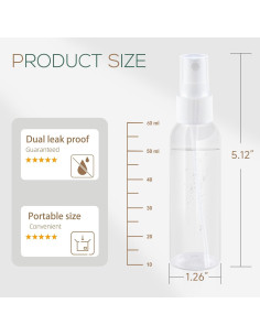 Botellas de Spray 60ml ZIZEMOJA 3 Pack Reutilizables 2