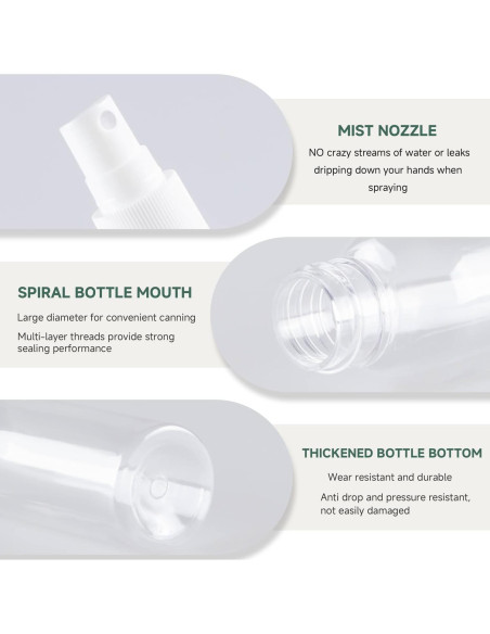 Botellas de Spray 60ml ZIZEMOJA 3 Pack Reutilizables