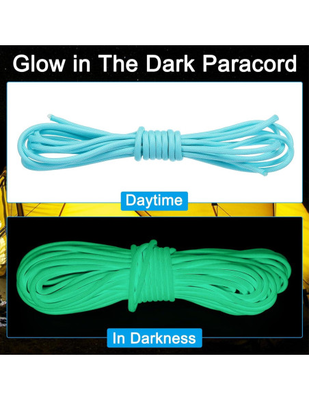 Cuerda Paracord Brillante PATIKIL 3m 4mm Azul Claro