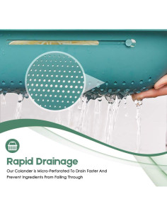 Colador Plegable WYOK Verde Expandible 4.73L para Cocina 2