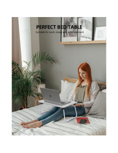 Escritorio Plegable para Laptop ZEAPTAC Blanco 29x44.5 cm 2