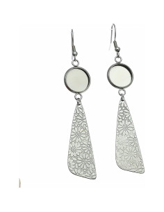 12 Piezas Pendientes DIY Acero Inoxidable con Borlas 10mm 12mm 2