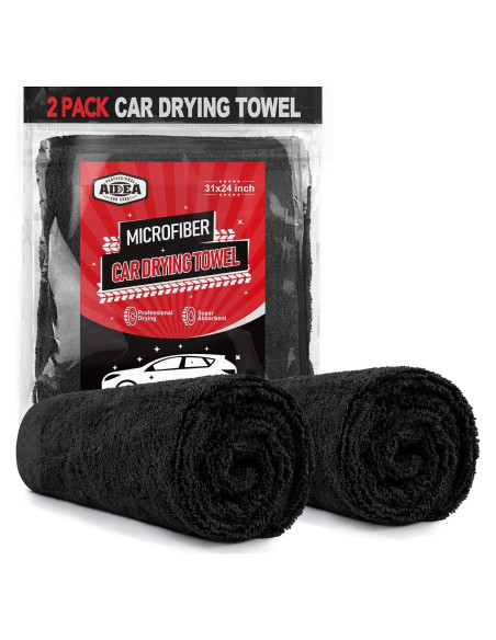 Toallas de Microfibra AIDEA 2PK 79x61cm para Autos Negros