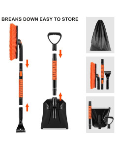 Raspador de Hielo Odoland 2 en 1 con Cepillo y Pala 88.9 cm 2