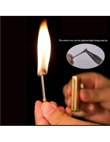 Encendedor de Cerilla de Metal BOLLAER Impermeable para Exterior