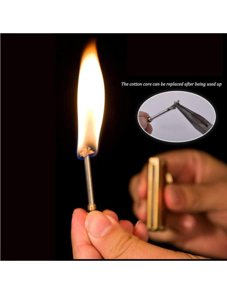 Encendedor de Cerilla de Metal BOLLAER Impermeable para Exterior