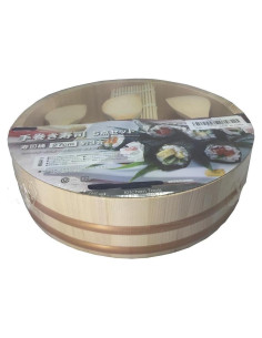 Kit de Hacer Sushi JapanBargain con Cuenco de Madera 25.4 cm
