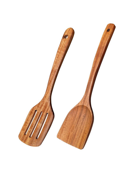 Juego de Utensilios de Cocina de Madera U-Diya 2 Piezas Juego de Utensilios de Cocina de Madera U-Diya 2 Piezas
