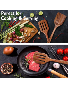Juego de Utensilios de Cocina de Madera U-Diya 2 Piezas 2