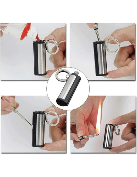 Encendedor de Cerilla de Metal BOLLAER Impermeable para Exterior