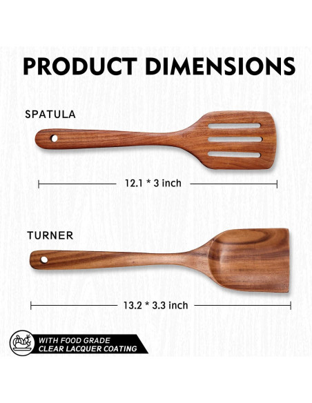 Juego de Utensilios de Cocina de Madera U-Diya 2 Piezas Juego de Utensilios de Cocina de Madera U-Diya 2 Piezas
