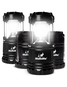 Linterna de Camping LED MalloMe Paquete de 4 Multicolor 146 Lúmenes