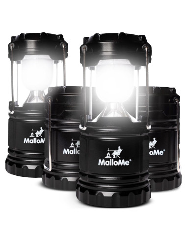Linterna de Camping LED MalloMe Paquete de 4 Multicolor 146 Lúmenes