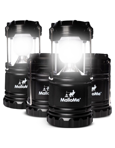 Linterna de Camping LED MalloMe Paquete de 4 Multicolor 146 Lúmenes