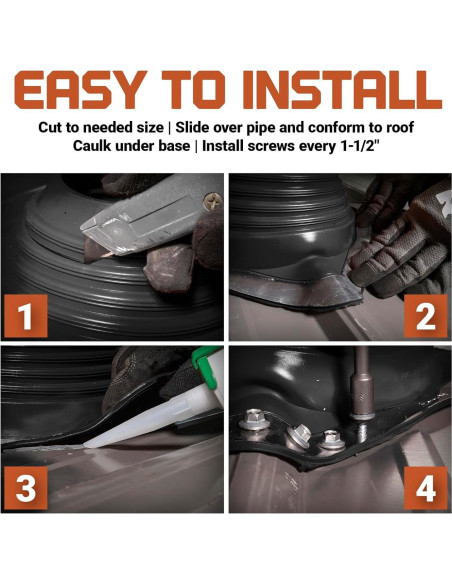 Bota de Sellado de Tubería de Techo EPDM ST Fastening 1/4" a 7 cm