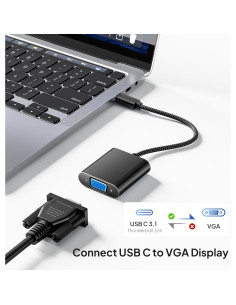 Adaptador USB-C a VGA Elebase 1920x1080 para Macbook y más 2