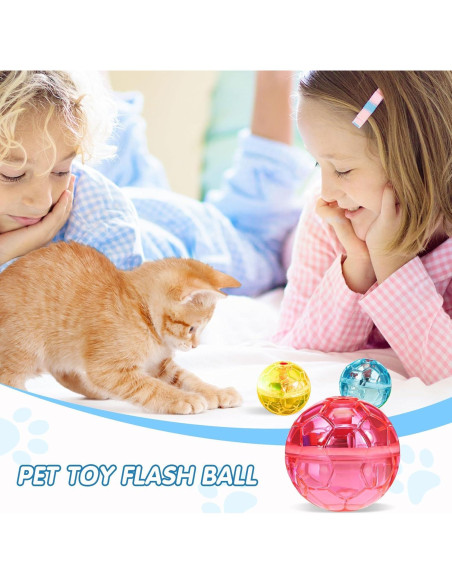 Pelotas Interactivas para Gatos Frienda - 4 Piezas con Luz LED