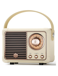 Altavoz Portátil Retro Caulikine HM11 Beige Bluetooth 5.0