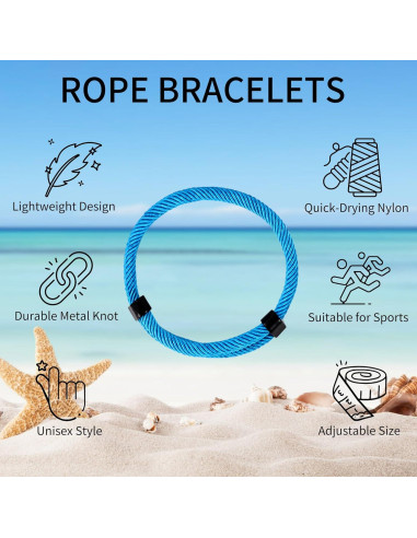 Juego de Pulseras Trenzadas Aospkle 6 Piezas Unisex Ajustables