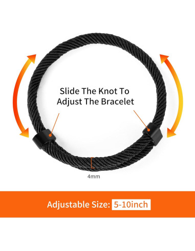 Juego de Pulseras Trenzadas Aospkle 6 Piezas Unisex Ajustables