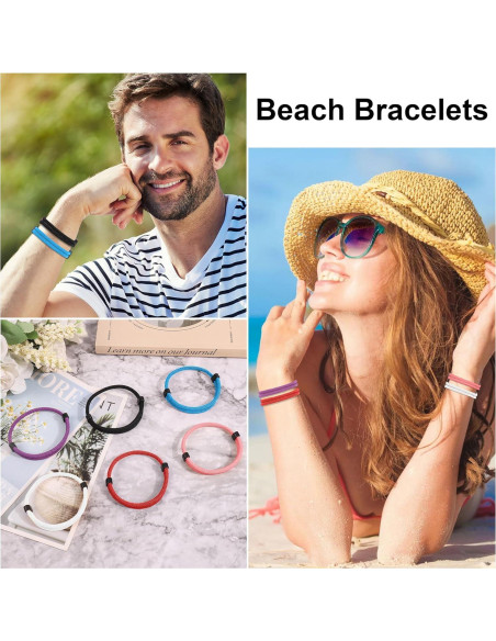 Juego de Pulseras Trenzadas Aospkle 6 Piezas Unisex Ajustables Juego de Pulseras Trenzadas Aospkle 6 Piezas Unisex Ajustables