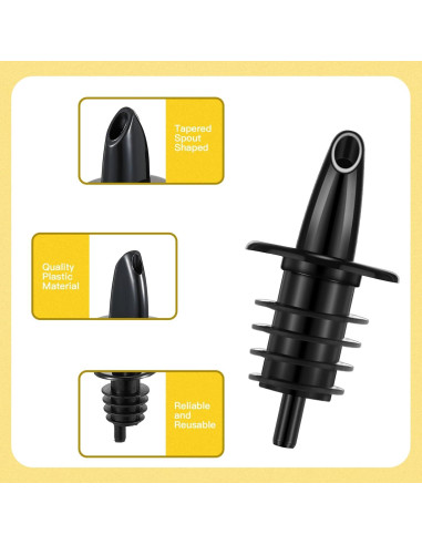 Baderke 6 Botellas de Vidrio 0.74L con Vertedor y Tapas