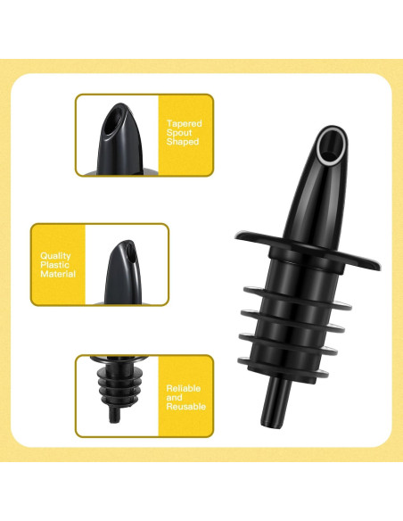 Baderke 6 Botellas de Vidrio 0.74L con Vertedor y Tapas