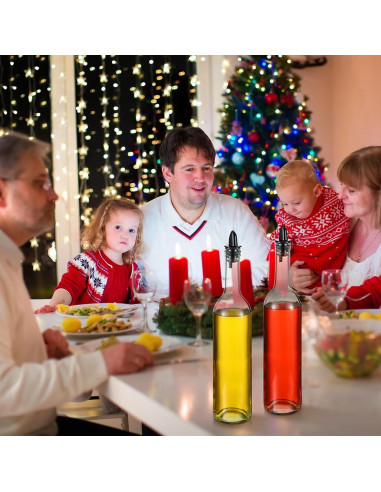 Baderke 6 Botellas de Vidrio 0.74L con Vertedor y Tapas
