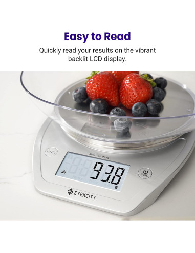 Balanza de Cocina Digital Etekcity 5kg con Tazón Desmontable