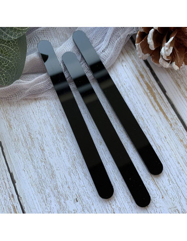 20 Palitos de Acrílico para Cake Pops Chenrui - 11.4 cm Negro