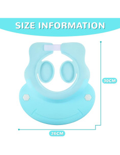 Gorro de Ducha para Bebé Geyoga Azul Ajustable Silicona 2